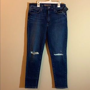 Joe’s Jeans Distressed High Rise Crop Skinny Jeans